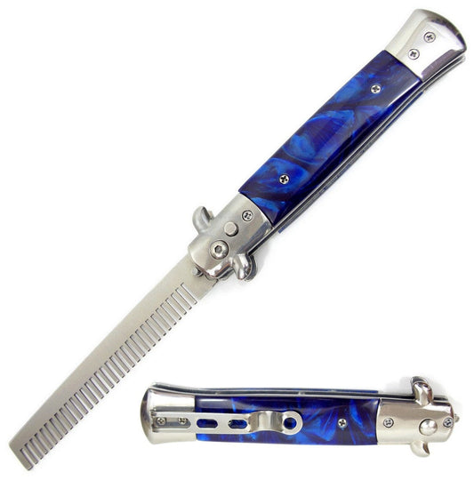 Royal Imperial Switchblade Comb - Blue