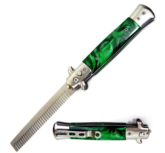 Royal Imperial Switchblade Comb - GREEN