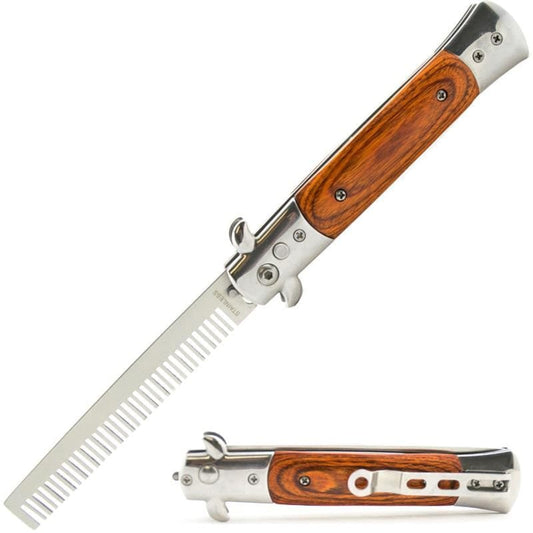 Royal Imperial Switchblade Comb - Wood