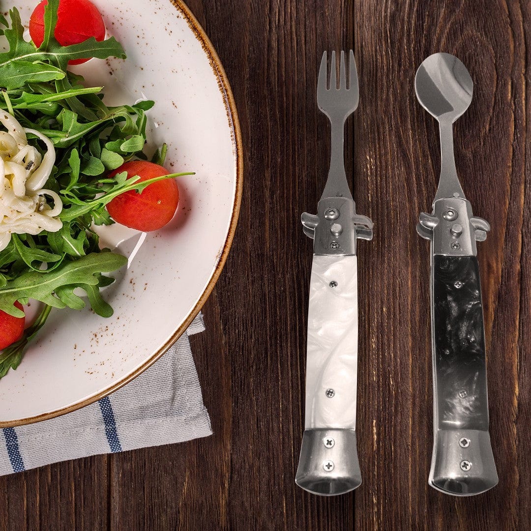 Switchfork and Switchspoon charcuterie accessories set. These are two of the best charcuterie utensils