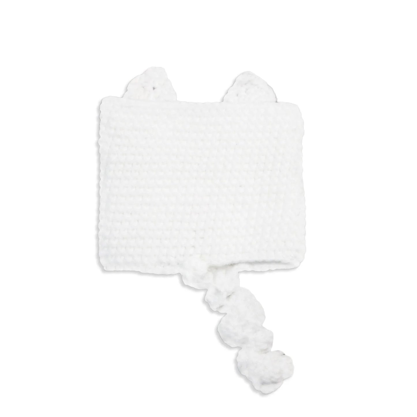 Coffee Cat - Handmade Crochet Cup Sleeve Cozy - WHITE