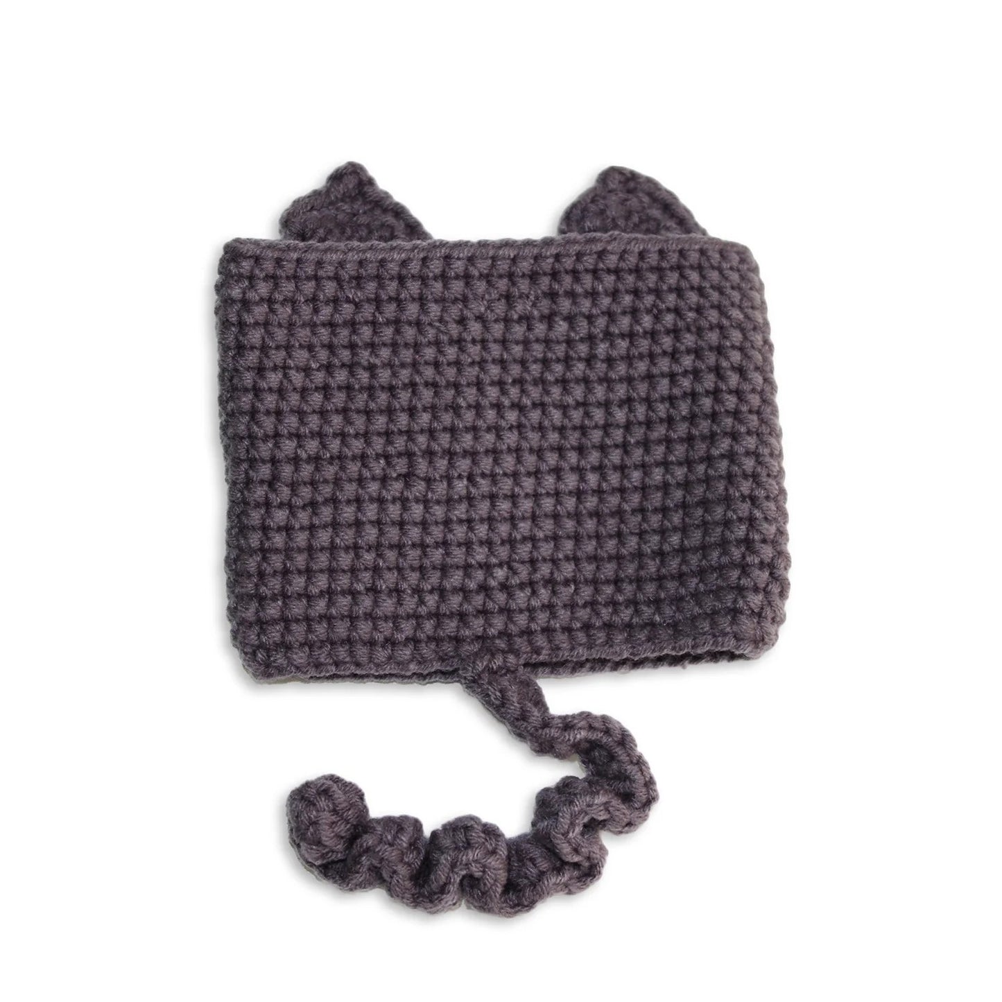 Coffee Cat - Handmade Crochet Cup Sleeve Cozy - GREY