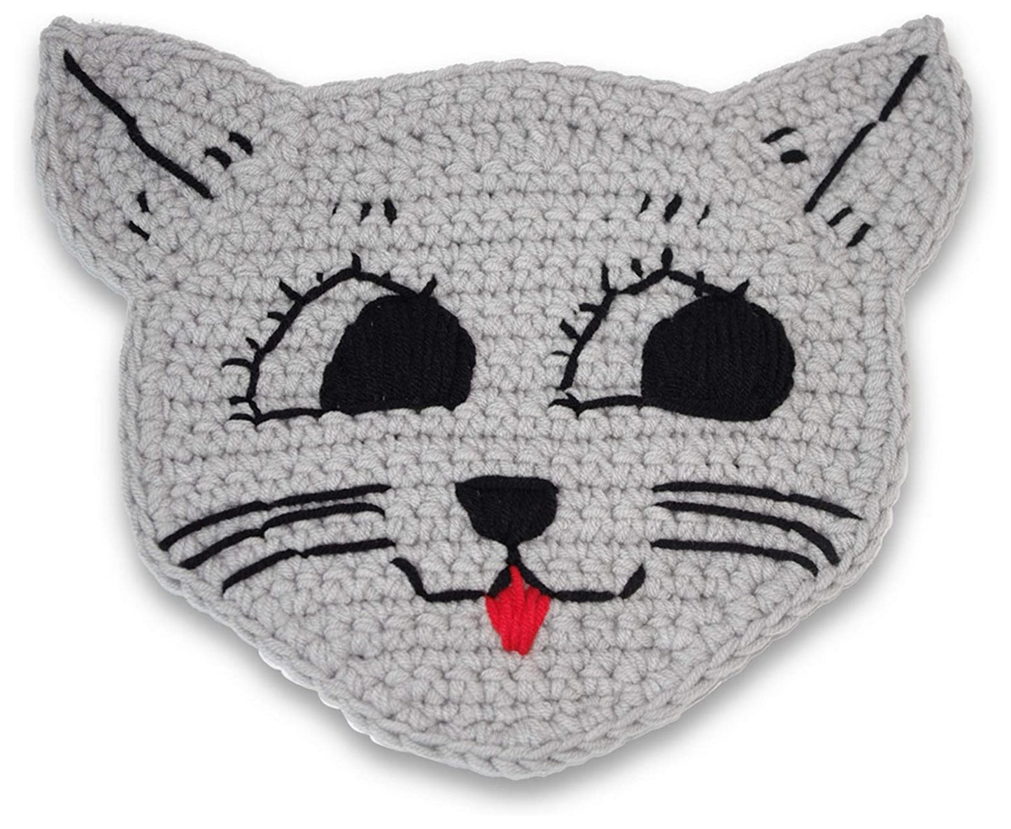 Vintage Style - 3 Piece Set - Large Crochet CAT Pot Holders / Trivets for Your Kitchen