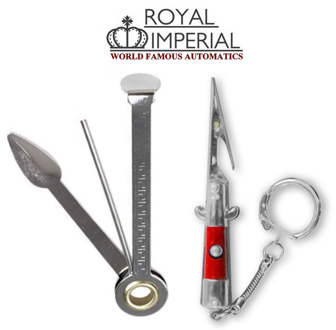 Royal Imperial Vintage Style Switchblade Roach Clip and 3 in 1 Tool With Case